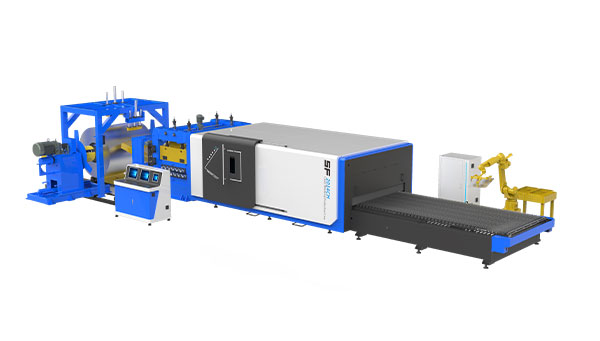 integrated coil fed laser cutting system