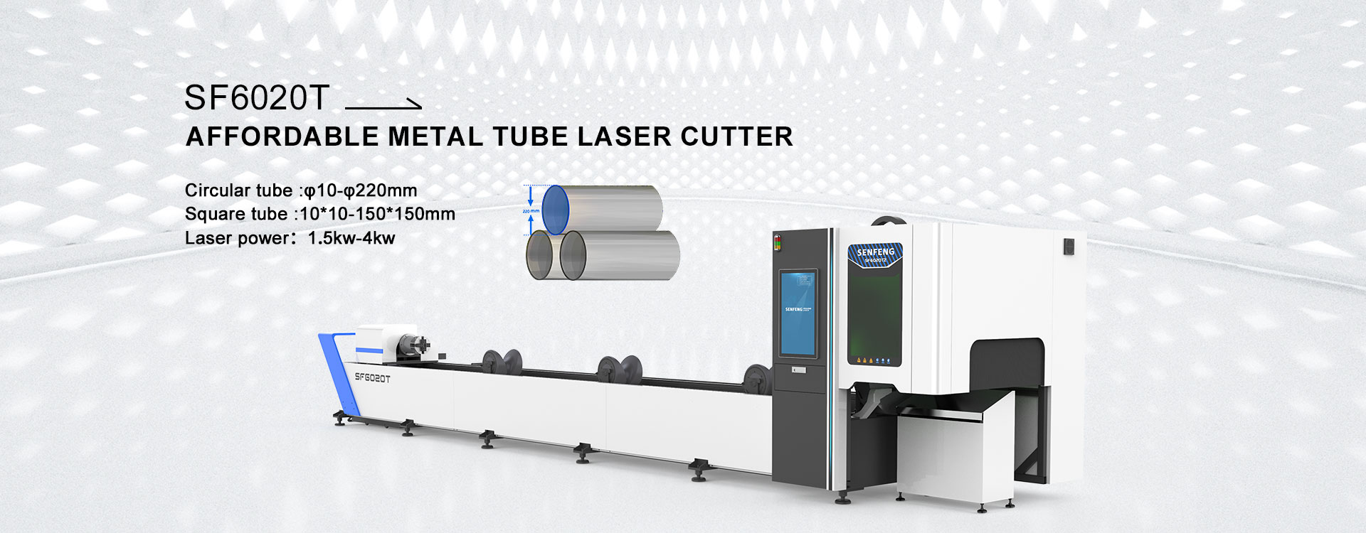 Affordable metal tube laser cutter